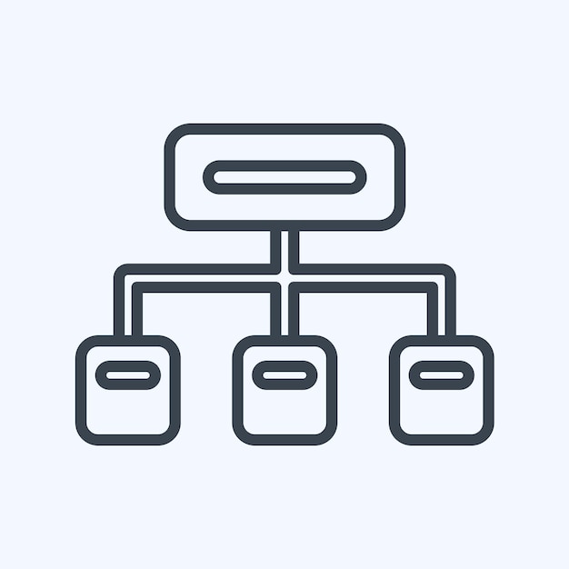 icon clustering related to machine learning symbol line style editable