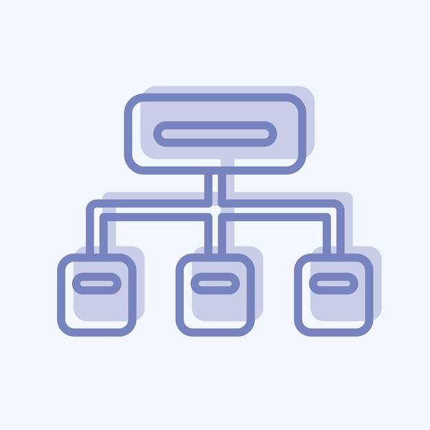 icon clustering related to machine learning symbol two tone style editable
