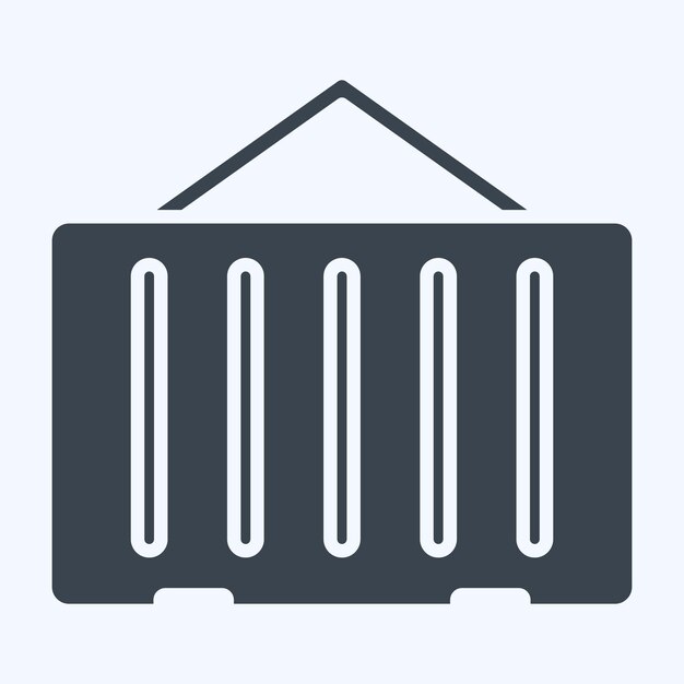 Icon Container related to Building Material symbol glyph style simple design editable