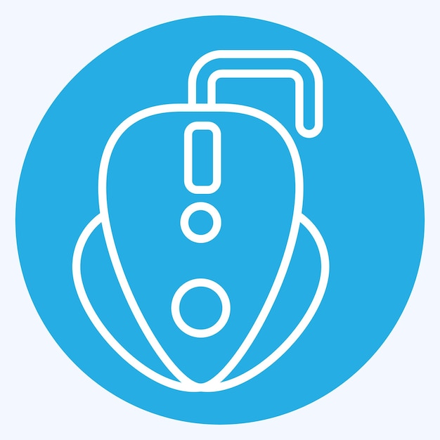 icon gaming mouse related to computer symbol blue eyes style simple design editable