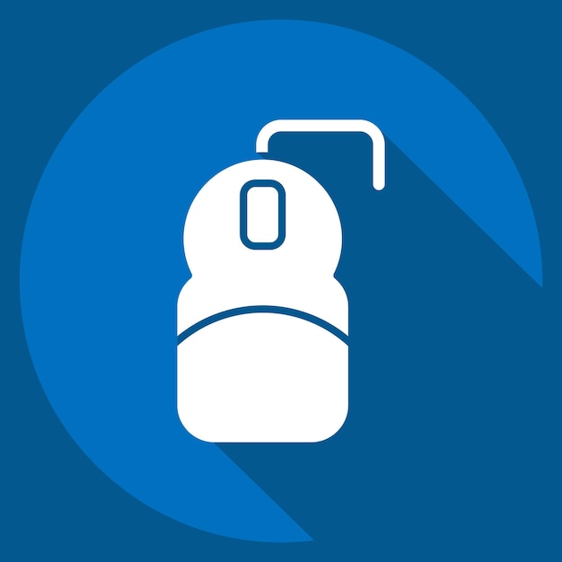 Icon Mouse related to Computer symbol long shadow style simple design editable