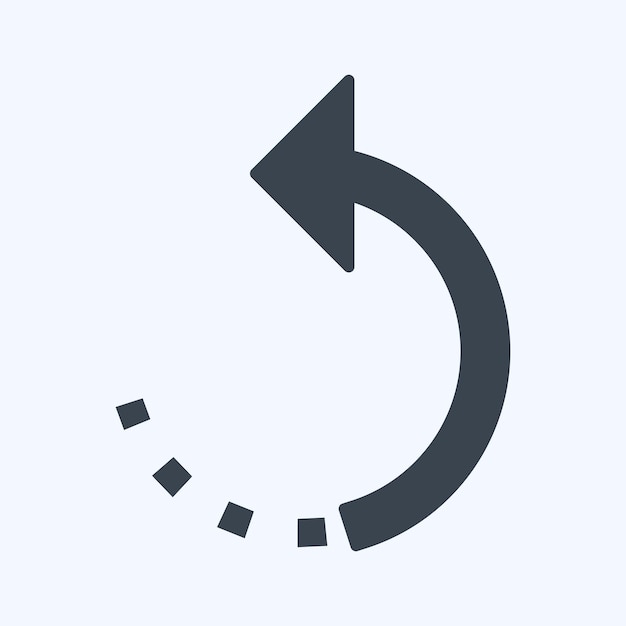 Icon Rotate Left suitable for Photo Editing symbol glyph style design editable