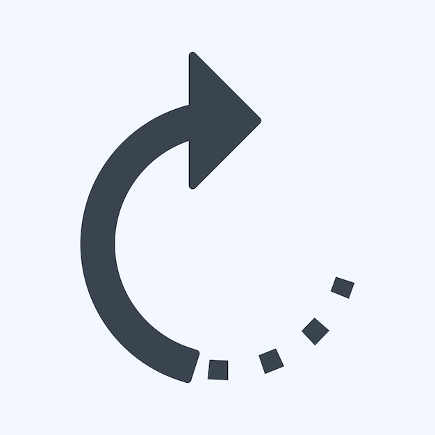 Icon Rotate Right suitable for Photo Editing symbol glyph style design editable