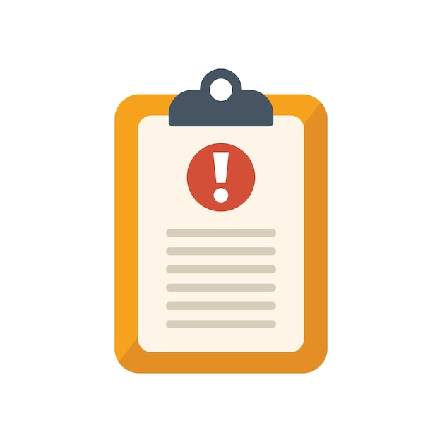 Idea clipboard icon flat vector Creative bulb Think mind isolated