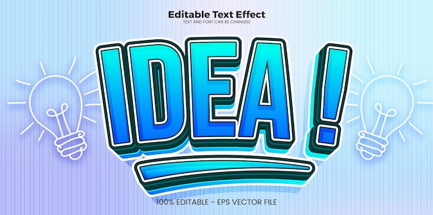 idea editable text effect in modern trend style