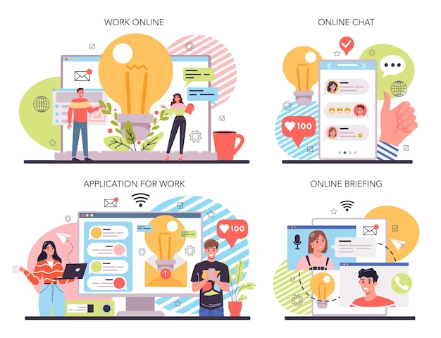 Idea online service or platform set