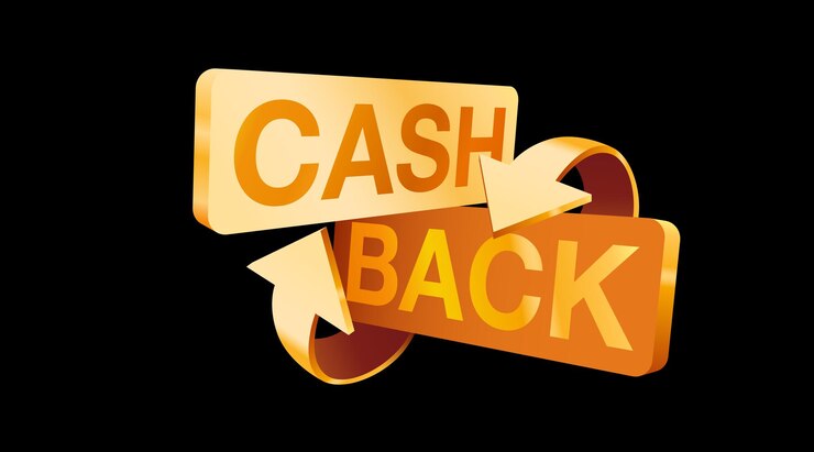 Vektor ikona cashback izolovaná na černém pozadí. cashback nebo štítek pro vrácení peněz