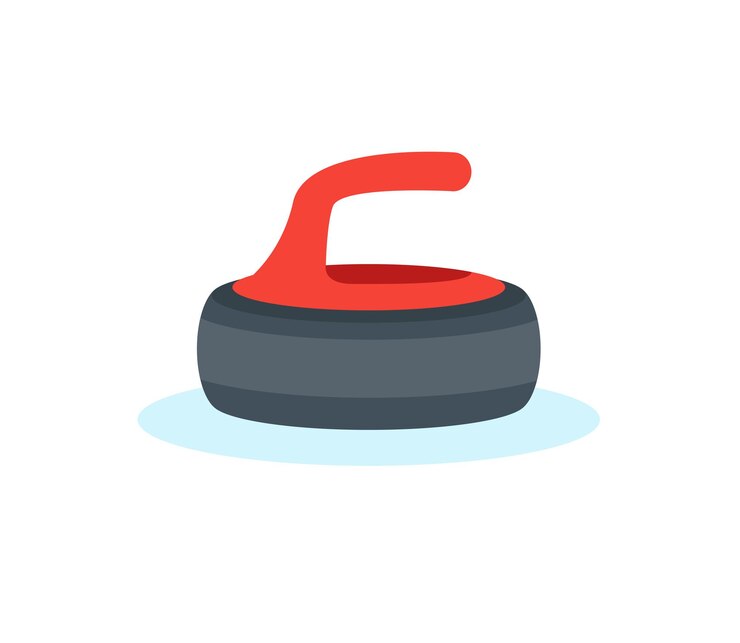 Vektor ikona curlingového kamene, vektor, izolovaná. emoji ilustrace. emotikon curlingového kamene ve vektoru