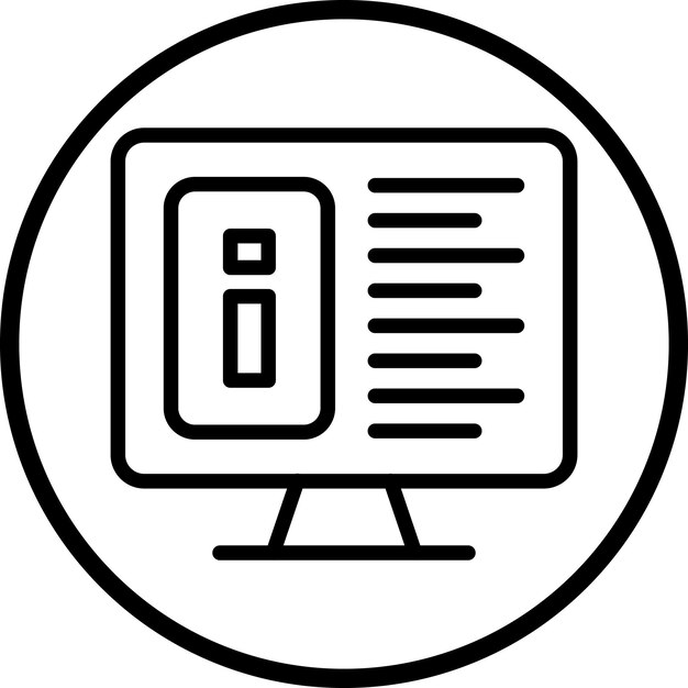Ikona informací o vektorovém návrhu