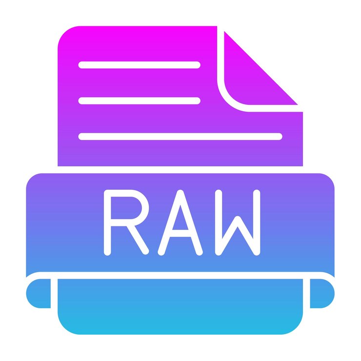 Vektor ikona raw