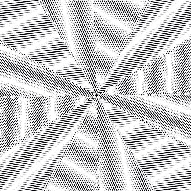 Illusive background with black chaotic lines, moire style. Contrast geometric trance pattern, optical vector backdrop.