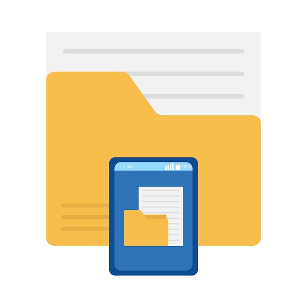 Illustration of folder