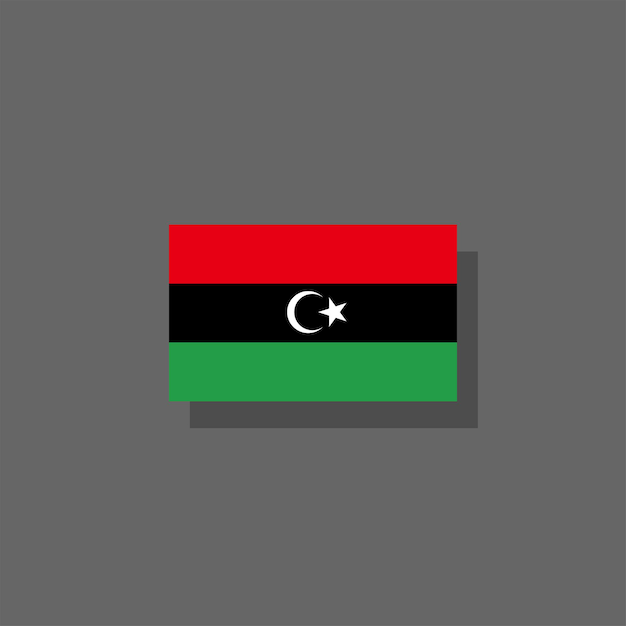 illustration of libya flag template