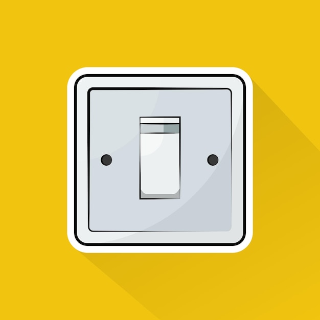 Illustration of Light Switch in Flat Design