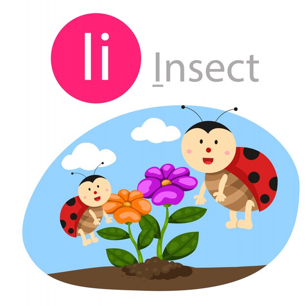 Ilustrace I jako hmyz zvíře