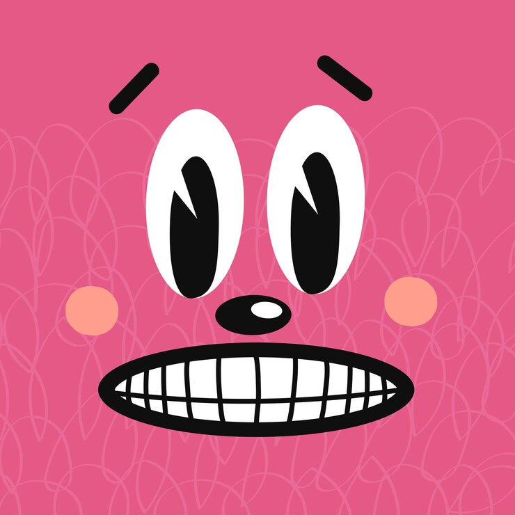 Vektor ilustrace obličeje s usměvavou emocí
