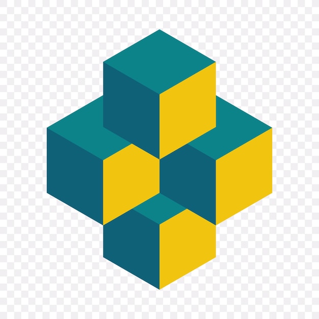 impossible shape grey rhombus abstract vector objects