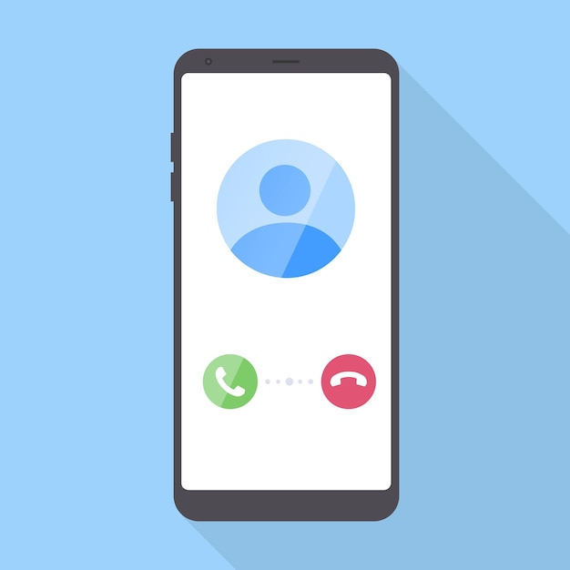 incoming call on smartphone vector design illustration