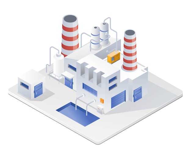 Industrial plant and exhaust