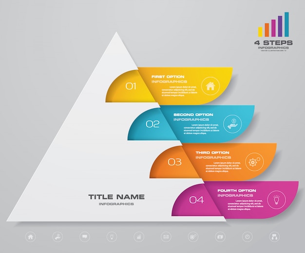 Infografiky ve tvaru pyramidového grafu