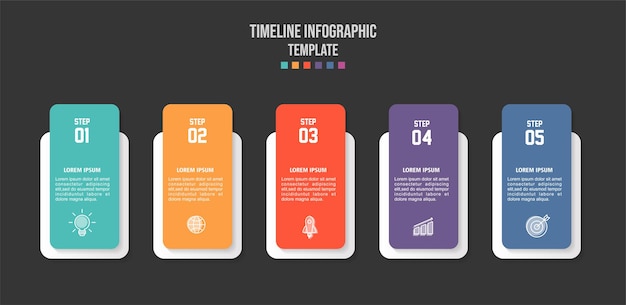 Infographic design template and marketing icons Business concept with 5 options
