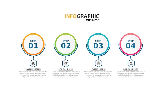 infographic design with 4 options or steps Infographics for business