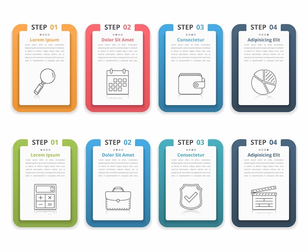 Infographic Elements with Numbers and Text