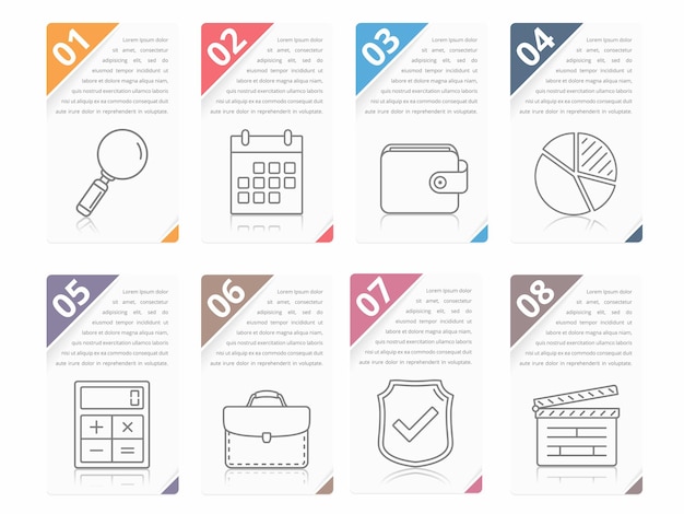 Infographic Elements with Numbers and Text