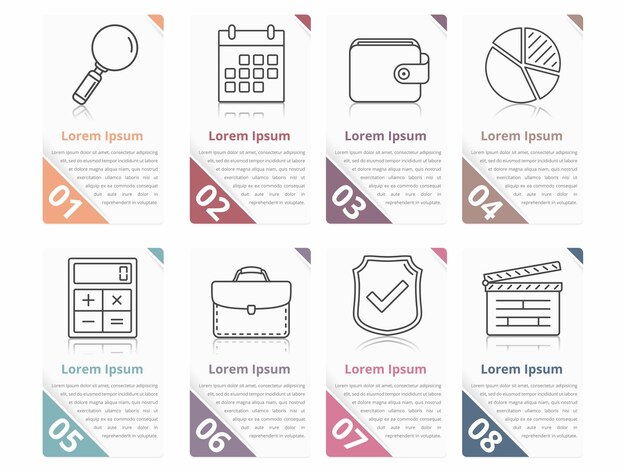 Infographic Elements with Numbers and Text