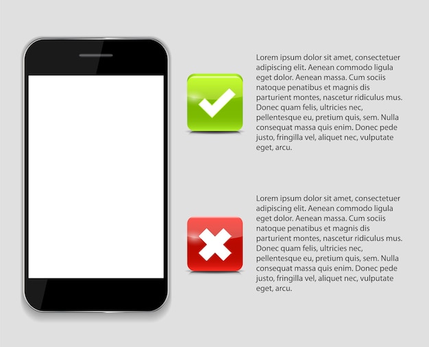 Infographic Phone Templates for Business Vector Illustration. EPS10