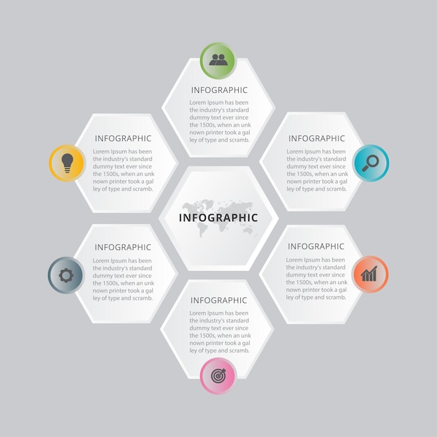 infographic template design 4 step with icon vector