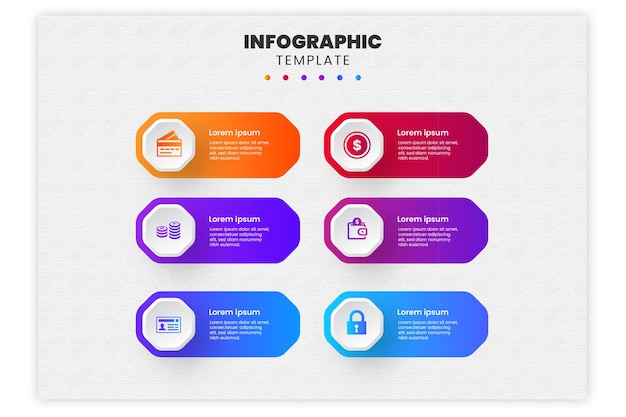 infographic template design with hexagonal shape