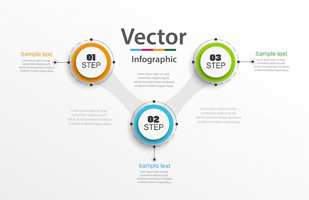 infographics design vector  concept with 3 options, steps or processes