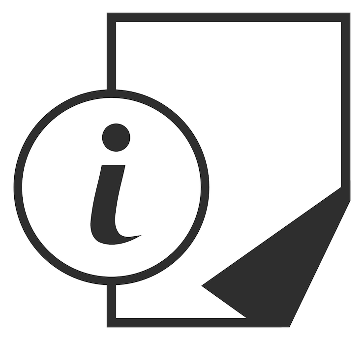 Vektor information document linear icon help page symbol