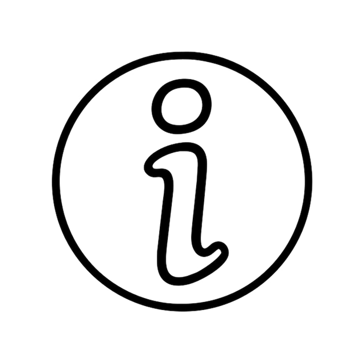 Vektor information icon outline