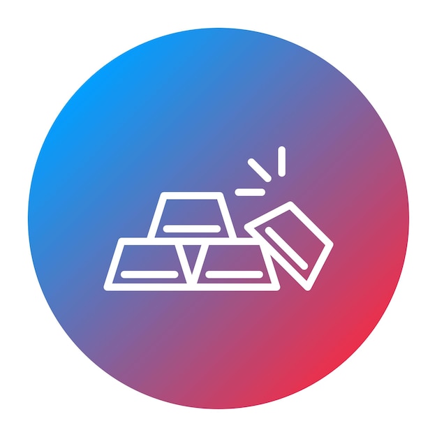 ingot icon vector image can be used for mining and crafting