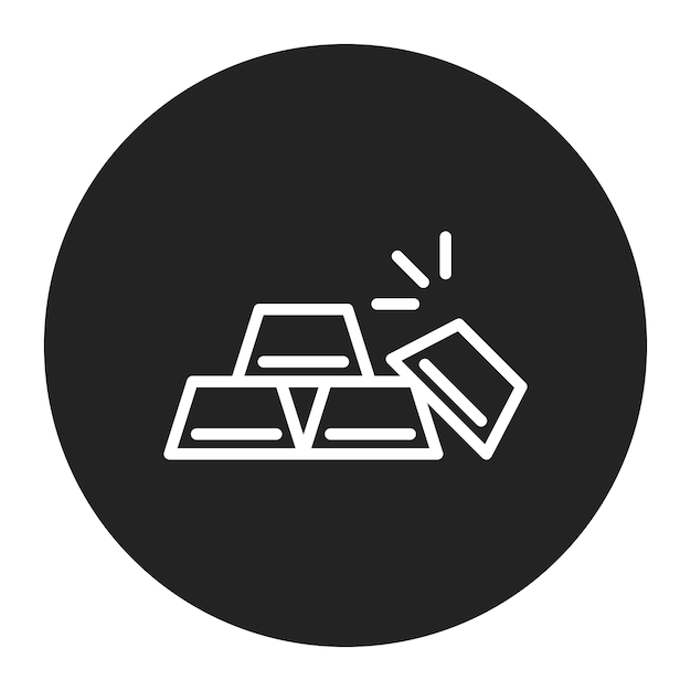 ingot icon vector image can be used for mining and crafting