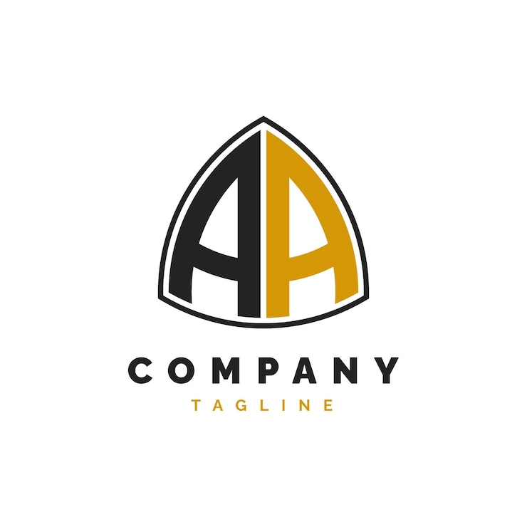 Vektor initial letter aa logo design alphabet aa logo template