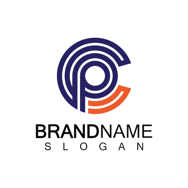 initial lowercase letter logo cppc p inside c monogram rounded shape
