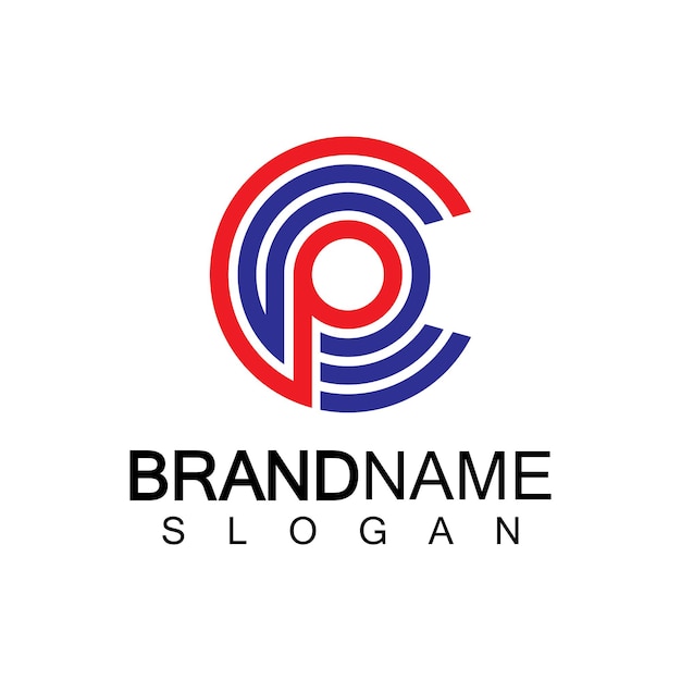 initial lowercase letter logo cppc p inside c monogram rounded shape