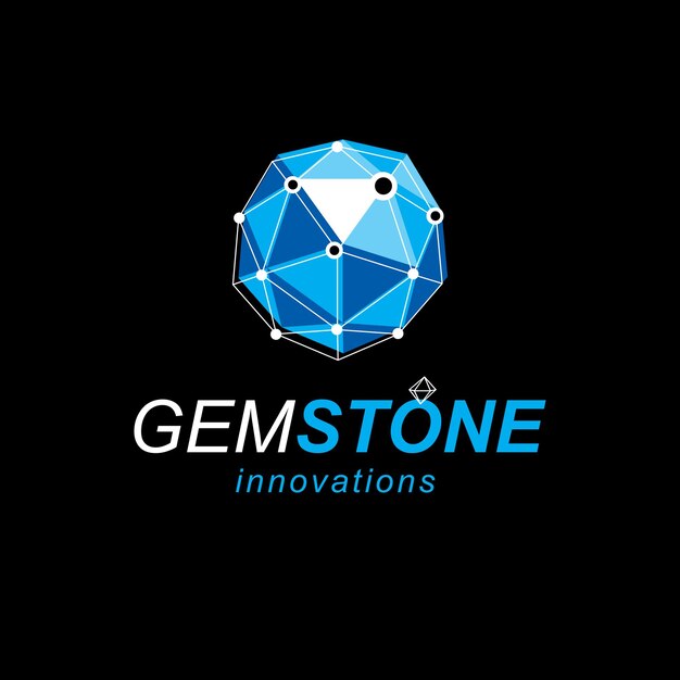 innovation technologies symbol. tech abstract shape, vector polygonal figure.