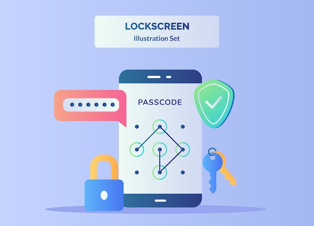 input passcode in display smartphone screen