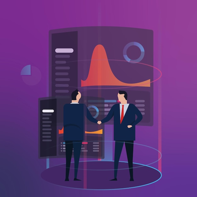 Intelligence and business analytics with key performance indicators dashboard concept digital smart phone mobile application data Futuristic modern gradient color