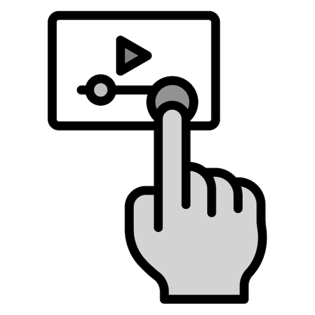 interactive video icon vector image can be used for augmented reality