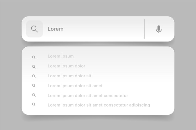 internet browser search engine. search bar for ui mobile app. search address and navigation bar.
