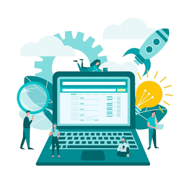 Internet business startup creating ideas social media support start up teamwork on a startup