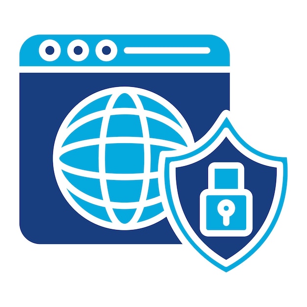 Internet Security Duotone Illustration
