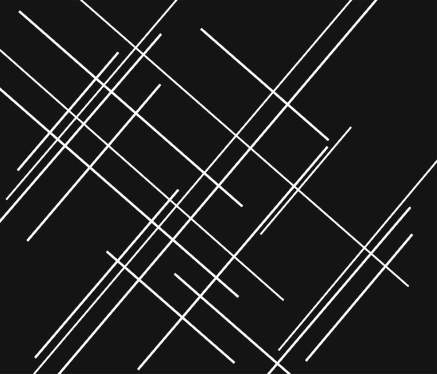 Intersecting White Lines on Black Background