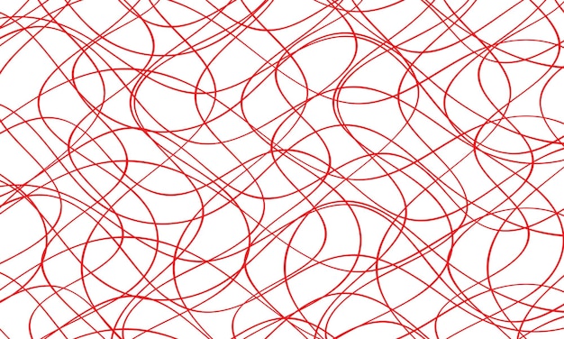 Intertwined Red Lines An Abstract Composition