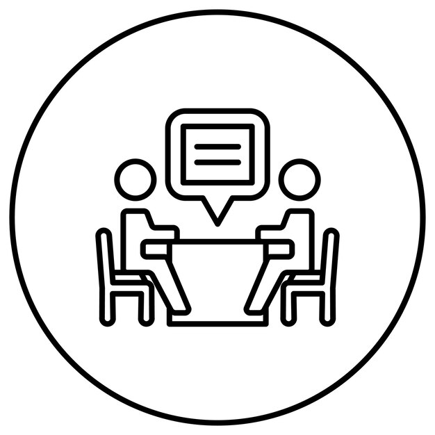 Interview icon vector image Can be used for Project Management